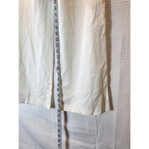 Poongin Pants Womens Medium White Wide Leg High Rise Button Up NO SIZE TAG - Picture 7 of 10